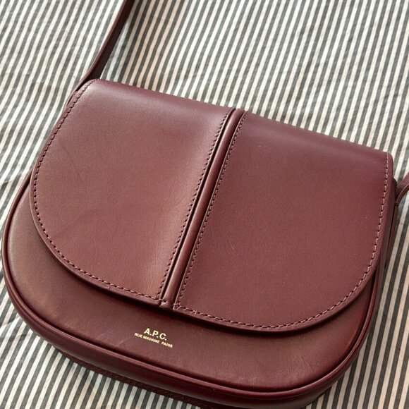 A.P.C. Burgundy Crossbody Bag - Picture 2 of 6